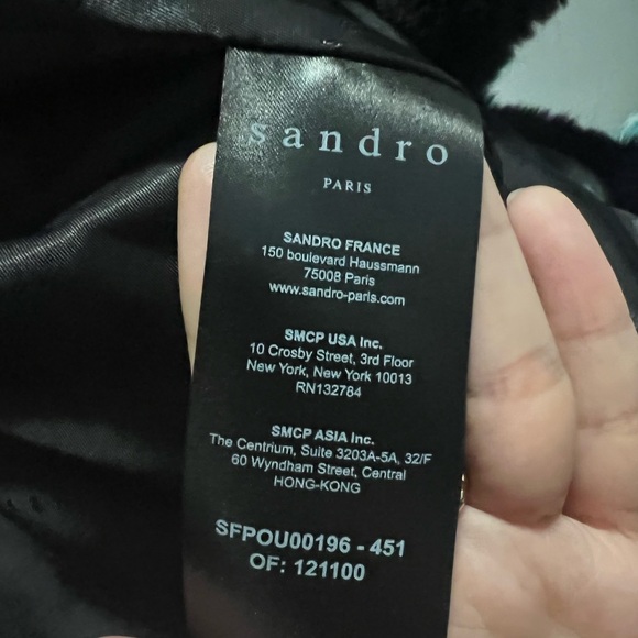 Sandro Faux Fur Coat - Picture 7 of 8